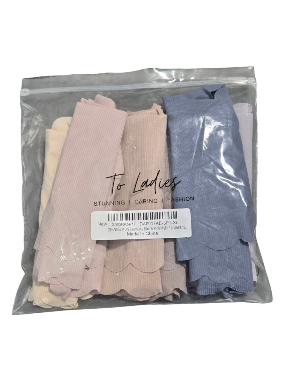 NIP | 6-Pack Seamless Scalloped No-Show Ribbed Underwear Set | XL - Picture 4 of 4